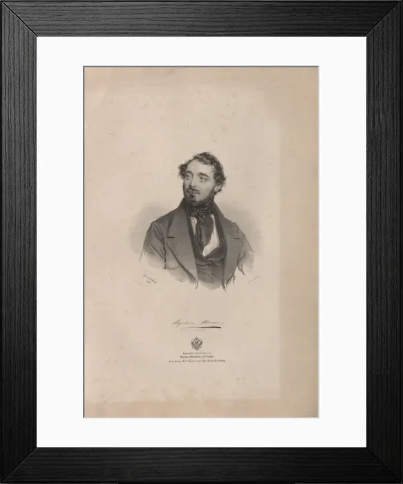 Framed Print : Portrait of the opera singer Napoleone Moriani (1808-1878), 1840 Framed Print : Portrait of the opera singer Napoleone Moriani (1808-1878), 1840