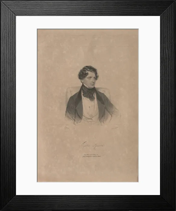 Framed Print : Portrait of the opera singer Agostino Rovere (1804-1865), 1839 Framed Print : Portrait of the opera singer Agostino Rovere (1804-1865), 1839