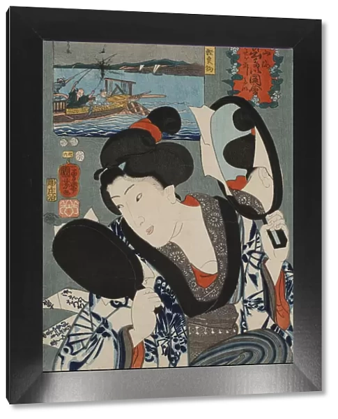 Fishing for Bonito in Sagami Province, from the series Auspicious Desires on Land and Sea