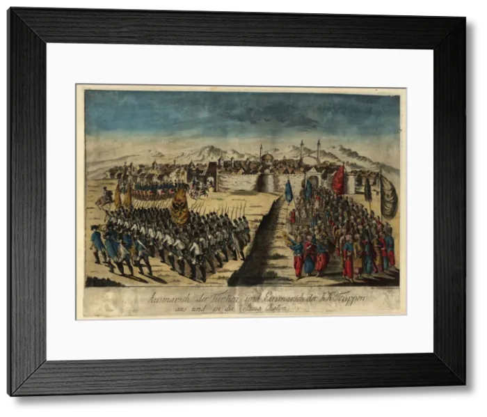 Framed Print : Surrender of the fortress Khotyn on September 29, 1788, 1788 Framed Print : Surrender of the fortress Khotyn on September 29, 1788, 1788