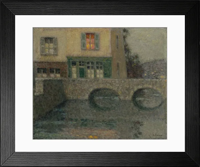 Framed Print : Le Pont, Between 1931 and 1938. Creator: Le Sidaner, Henri (1862-1939) Framed Print : Le Pont, Between 1931 and 1938. Creator: Le Sidaner, Henri (1862-1939)