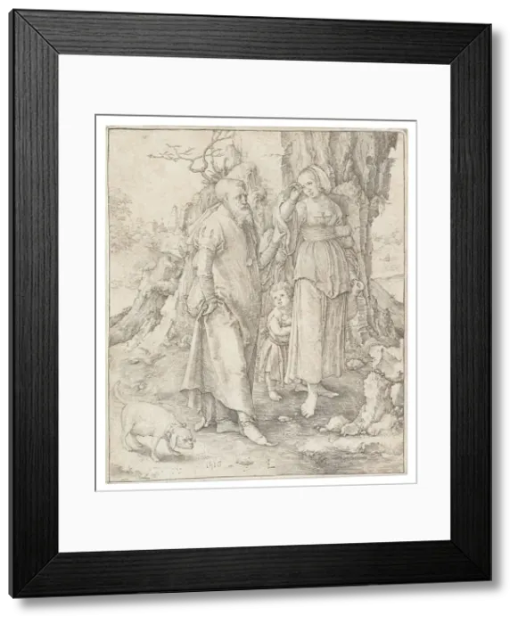 Framed Print : The Repudiation of Hagar, 1516. Creator: Leyden, Lucas, van (1489 / 94-1533) Framed Print : The Repudiation of Hagar, 1516. Creator: Leyden, Lucas, van (1489 / 94-1533)