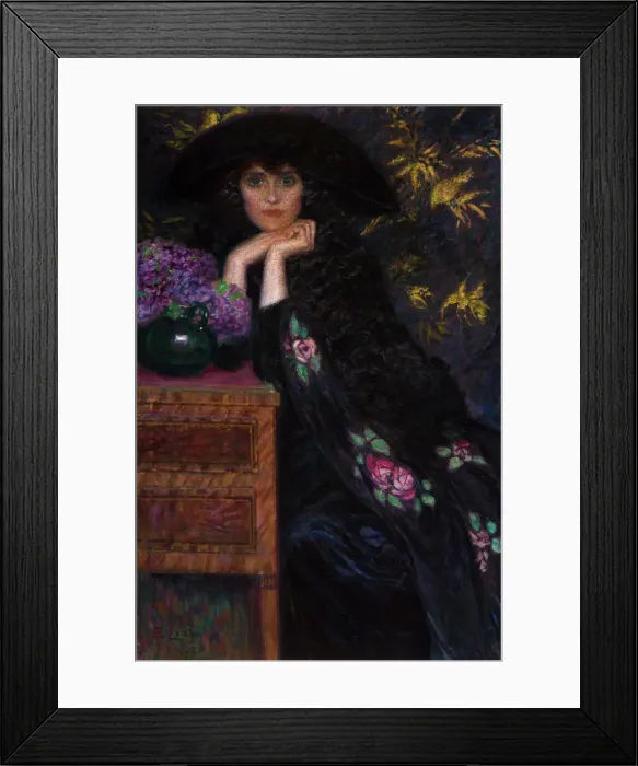 Framed Print : Figura di Donna (Ritratto di Violette), 1920. Creator: Lionne (Della Leonessa) Framed Print : Figura di Donna (Ritratto di Violette), 1920. Creator: Lionne (Della Leonessa)