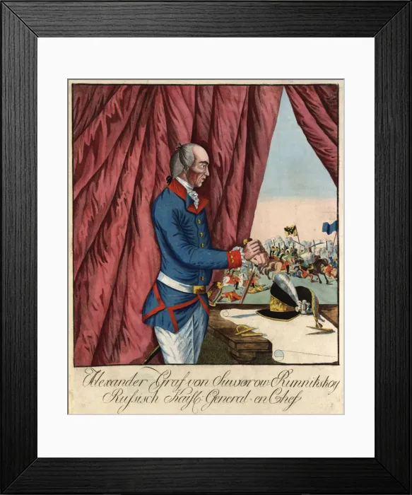Framed Print : Field Marshal Generalissimo Prince Alexander Suvorov (1729-1800), c. 1790 Framed Print : Field Marshal Generalissimo Prince Alexander Suvorov (1729-1800), c. 1790