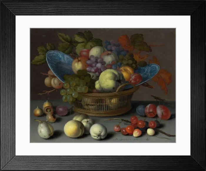 Framed Print : Basket of Fruits, c. 1622. Creator: Balthasar van der Ast Framed Print : Basket of Fruits, c. 1622. Creator: Balthasar van der Ast