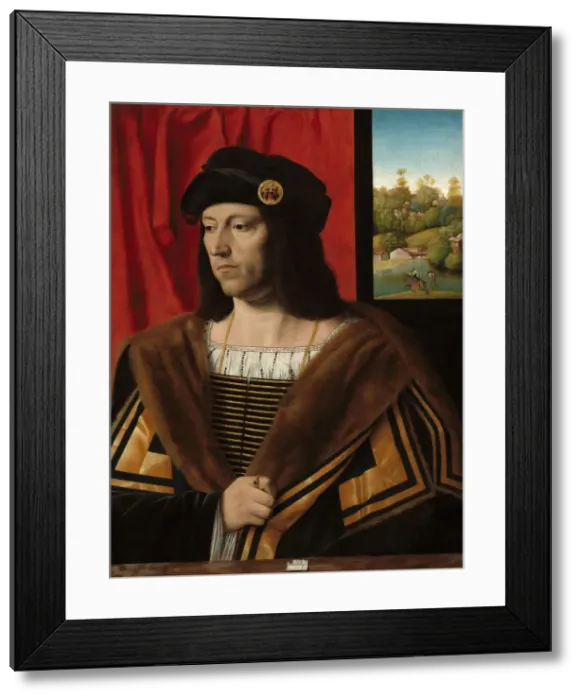 Framed Print : Portrait of a Gentleman, c. 1520. Creator: Bartolommeo Veneto Framed Print : Portrait of a Gentleman, c. 1520. Creator: Bartolommeo Veneto
