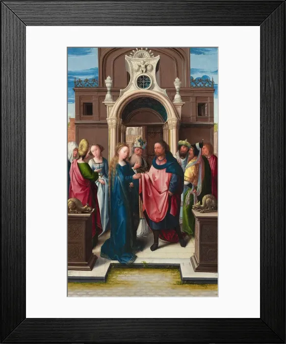 Framed Print : The Marriage of the Virgin, c. 1513. Creator: Bernaert van Orley Framed Print : The Marriage of the Virgin, c. 1513. Creator: Bernaert van Orley
