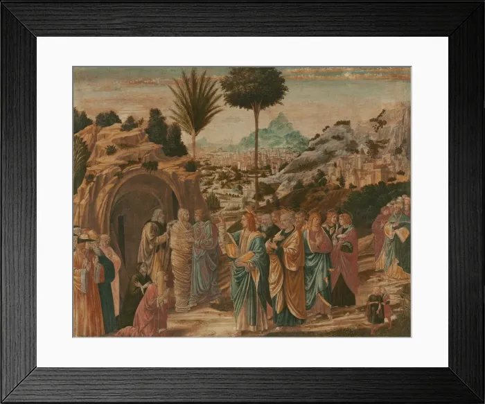 Framed Print : The Raising of Lazarus, mid 1490s. Creator: Benozzo Gozzoli