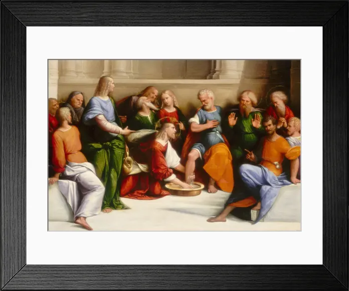 Framed Print : Christ Washing the Disciples Feet, c. 1520 / 1525. Creator: Benvenuto Tisi da Garofalo Framed Print : Christ Washing the Disciples Feet, c. 1520 / 1525. Creator: Benvenuto Tisi da Garofalo