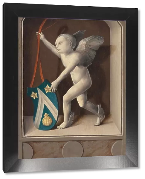 Putto with Arms of Jacques Coene [reverse], c. 1513. Creator: Bernaert van Orley