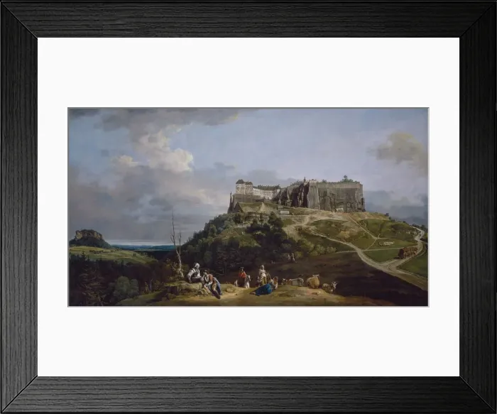 Framed Print : The Fortress of Konigstein, 1756-1758. Creator: Bernardo Bellotto Framed Print : The Fortress of Konigstein, 1756-1758. Creator: Bernardo Bellotto
