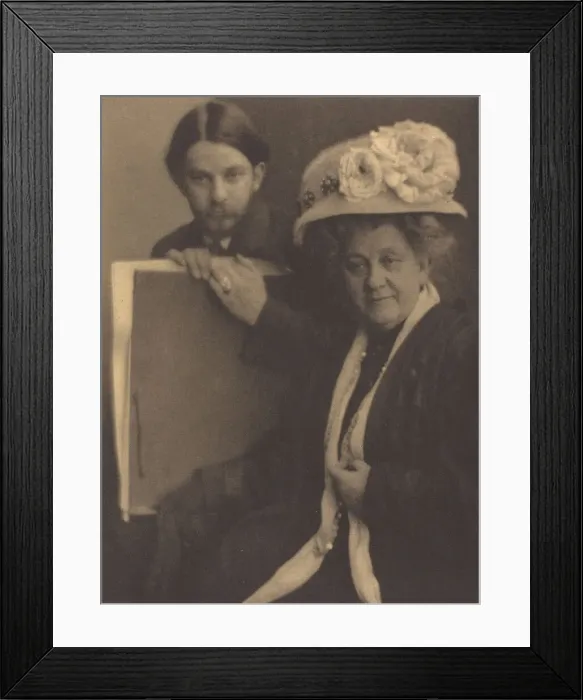 Framed Print : Alvin Langdon Coburn and His Mother, c. 1909. Creator: Clarence H White Framed Print : Alvin Langdon Coburn and His Mother, c. 1909. Creator: Clarence H White