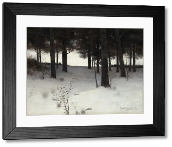 Framed Print : Woods in Winter, 1886. Creator: Charles Warren Eaton Framed Print : Woods in Winter, 1886. Creator: Charles Warren Eaton