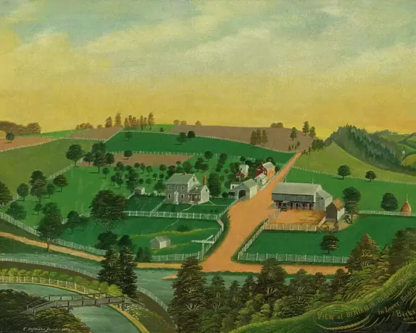 View of Benjamin Rebers Farm, 1872. Creator: Charles C. Hofmann