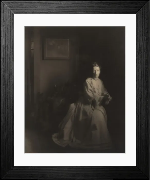 Framed Print : Mrs. White - In the Studio, 1907, printed c. 1920s. Creator: Clarence H White Framed Print : Mrs. White - In the Studio, 1907, printed c. 1920s. Creator: Clarence H White