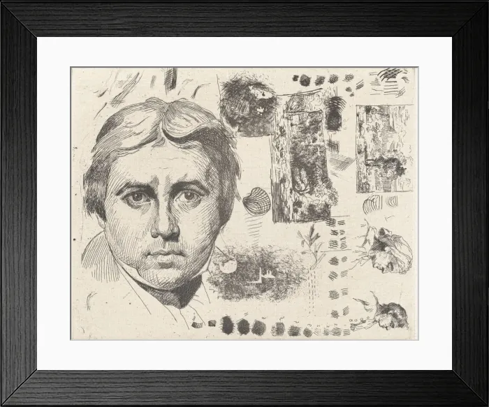 Framed Print : Portrait d Ingres (Portrait of Ingres), 1844, printed 1982. Creator: Charles Negre Framed Print : Portrait d Ingres (Portrait of Ingres), 1844, printed 1982. Creator: Charles Negre