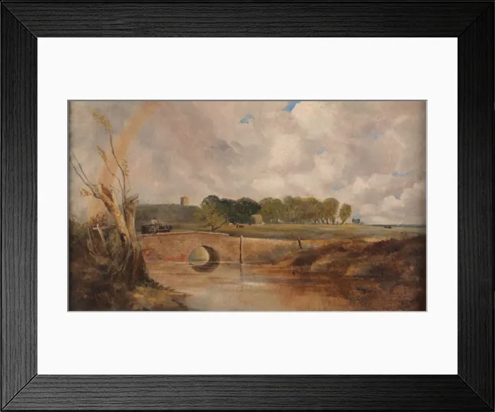 Framed Print : A Rainbow - View of the Stour, ca. 1845. Creator: Lionel Constable Framed Print : A Rainbow - View of the Stour, ca. 1845. Creator: Lionel Constable