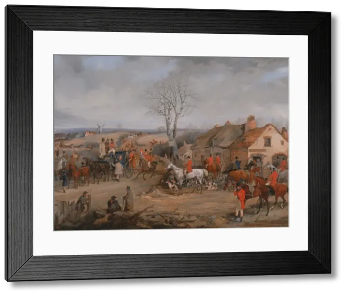 Framed Print : Hunting Scene: The Meet, ca. 1840. Creator: Henry Thomas Alken Framed Print : Hunting Scene: The Meet, ca. 1840. Creator: Henry Thomas Alken