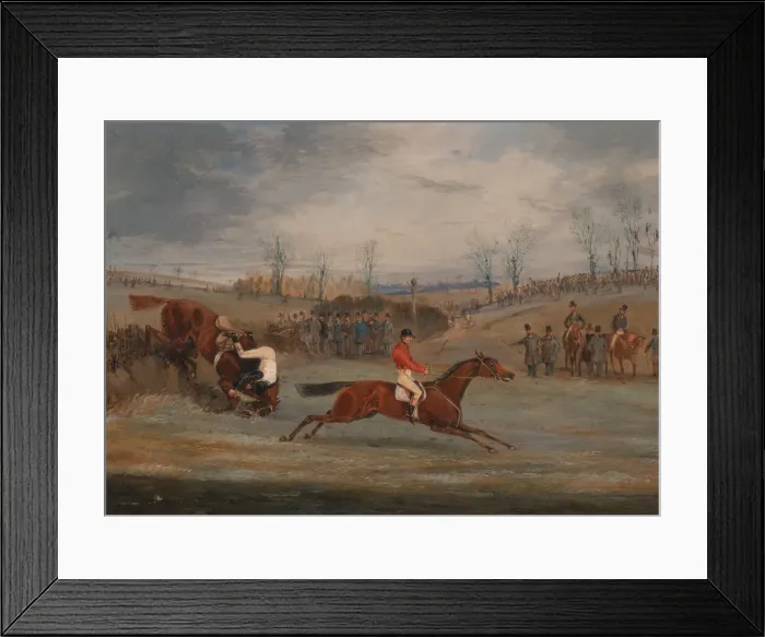 Framed Print : Scenes from a steeplechase: Near the Finish, ca. 1845. Creator: Henry Thomas Alken Framed Print : Scenes from a steeplechase: Near the Finish, ca. 1845. Creator: Henry Thomas Alken