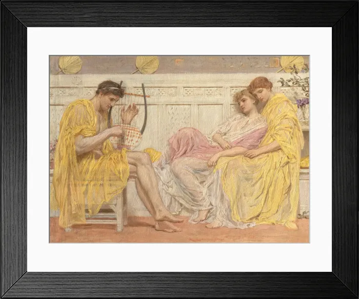 Framed Print : A Musician, ca. 1867. Creator: Albert Joseph Moore Framed Print : A Musician, ca. 1867. Creator: Albert Joseph Moore