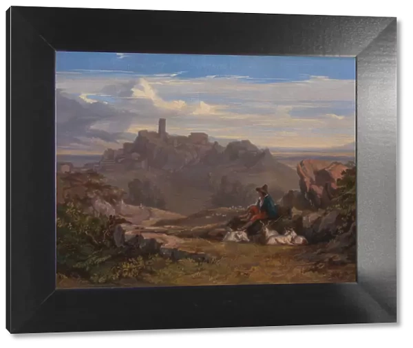 Landscape with Goatherd, ca. 1842. Creator: Edward Lear