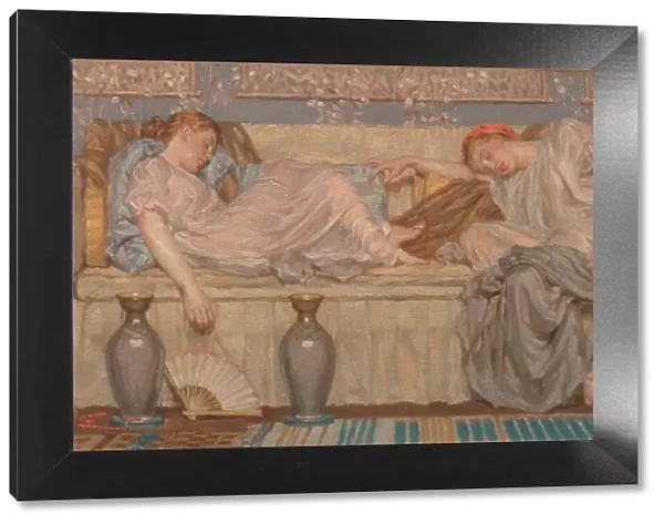 Beads (study); Two Women on a Sofa, 1875, ca. 1875. Creator: Albert Joseph Moore