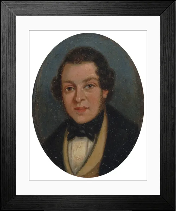 Framed Print : Miniature: Portrait of Abram Constable, brother of the artist, early 19th century Framed Print : Miniature: Portrait of Abram Constable, brother of the artist, early 19th century