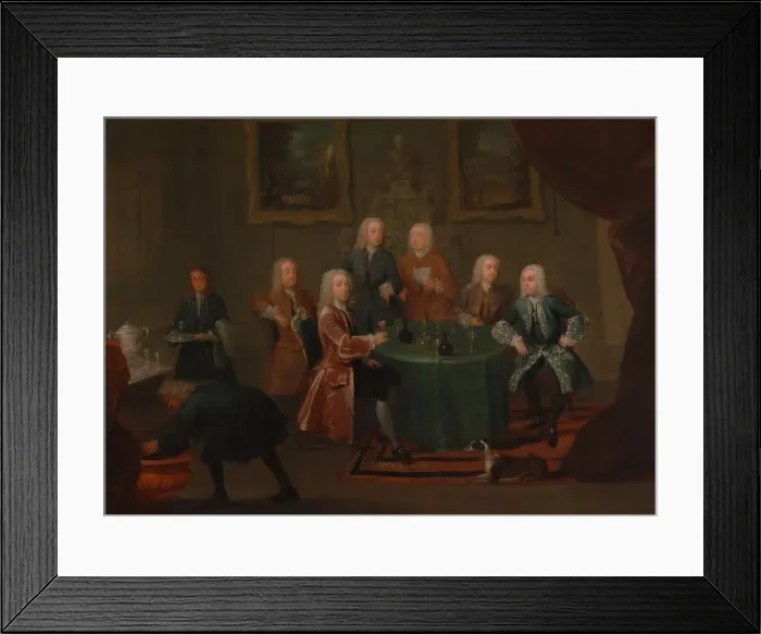 Framed Print : The Brothers Clarke with Other Gentlemen Taking Wine, between 1730 and 1735 Framed Print : The Brothers Clarke with Other Gentlemen Taking Wine, between 1730 and 1735