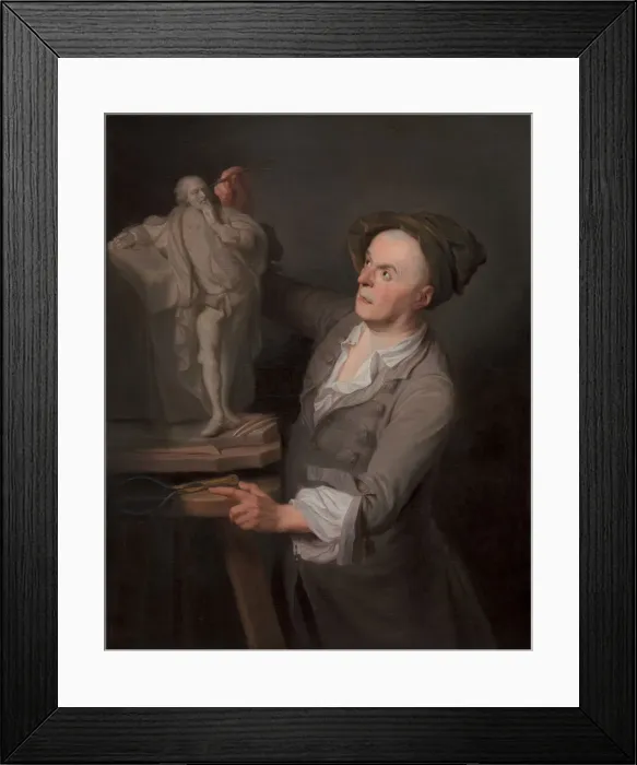 Framed Print : Louis-Francois Roubiliac Modelling His Monument to Shakespeare, between 1760 and 1761 Framed Print : Louis-Francois Roubiliac Modelling His Monument to Shakespeare, between 1760 and 1761