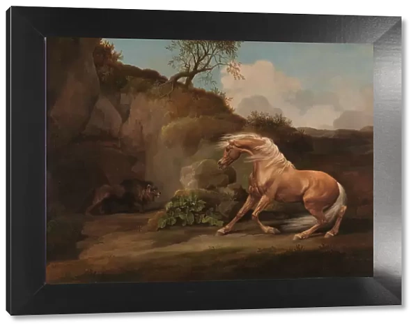 Horse Frightened by a Lion, between 1762 and 1768. Creator: George Stubbs