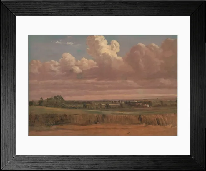 Framed Print : Landscape with Wheatfield, ca. 1850s. Creator: Lionel Constable Framed Print : Landscape with Wheatfield, ca. 1850s. Creator: Lionel Constable
