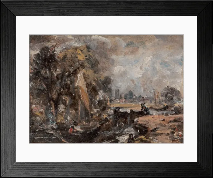 Framed Print : Dedham Lock, between 1819 and 1820. Creator: John Constable Framed Print : Dedham Lock, between 1819 and 1820. Creator: John Constable