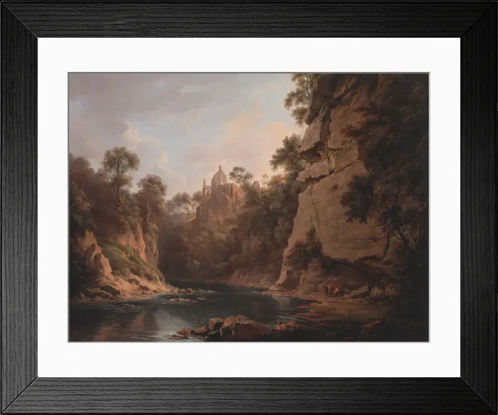 Framed Print : Hawthornden Castle, near Edinburgh, between 1820 and 1822. Creator: Alexander Nasmyth Framed Print : Hawthornden Castle, near Edinburgh, between 1820 and 1822. Creator: Alexander Nasmyth