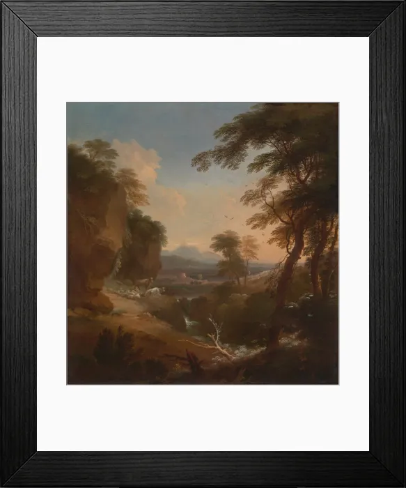Framed Print : Landscape with Distant Mountains, ca. 1698. Creator: Adriaen van Diest Framed Print : Landscape with Distant Mountains, ca. 1698. Creator: Adriaen van Diest