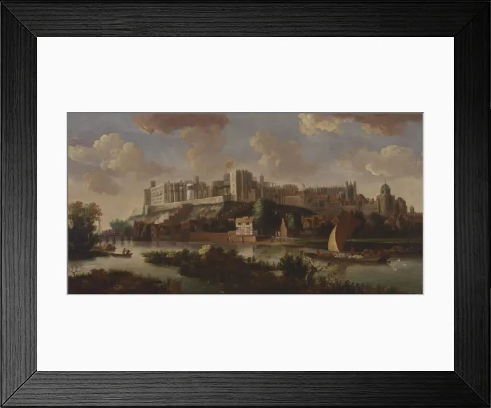 Framed Print : Windsor Castle Seen from the Thames, ca. 1700. Creator: Unknown Framed Print : Windsor Castle Seen from the Thames, ca. 1700. Creator: Unknown