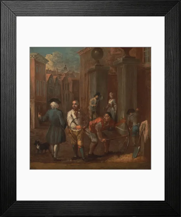 Framed Print : Sign for a paviour, ca. 1725. Creator: William Hogarth Framed Print : Sign for a paviour, ca. 1725. Creator: William Hogarth