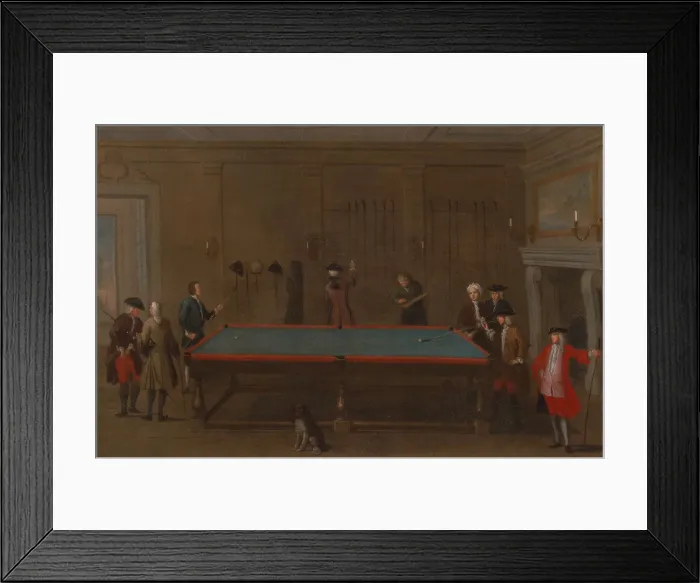 Framed Print : The Billiard Room, ca. 1725. Creator: Unknown Framed Print : The Billiard Room, ca. 1725. Creator: Unknown