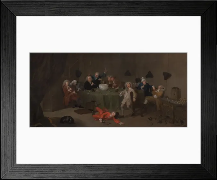 Framed Print : A Midnight Modern Conversation, ca. 1732. Creator: Unknown Framed Print : A Midnight Modern Conversation, ca. 1732. Creator: Unknown