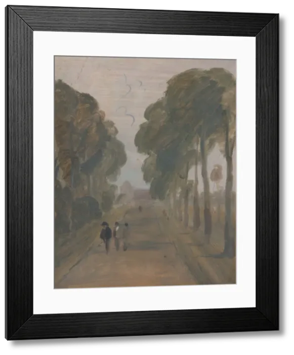Framed Print : Avenue with Figures, ca. 1807. Creator: Unknown Framed Print : Avenue with Figures, ca. 1807. Creator: Unknown