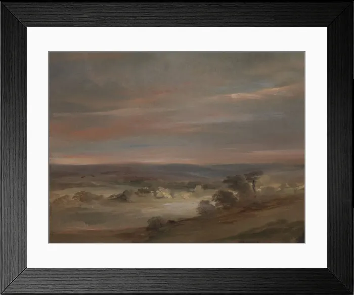 Framed Print : A View on Hampstead Heath, Early Morning, ca. 1821. Creator: John Constable Framed Print : A View on Hampstead Heath, Early Morning, ca. 1821. Creator: John Constable