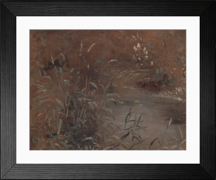 Framed Print : Rushes by a pool, ca. 1821. Creator: John Constable Framed Print : Rushes by a pool, ca. 1821. Creator: John Constable