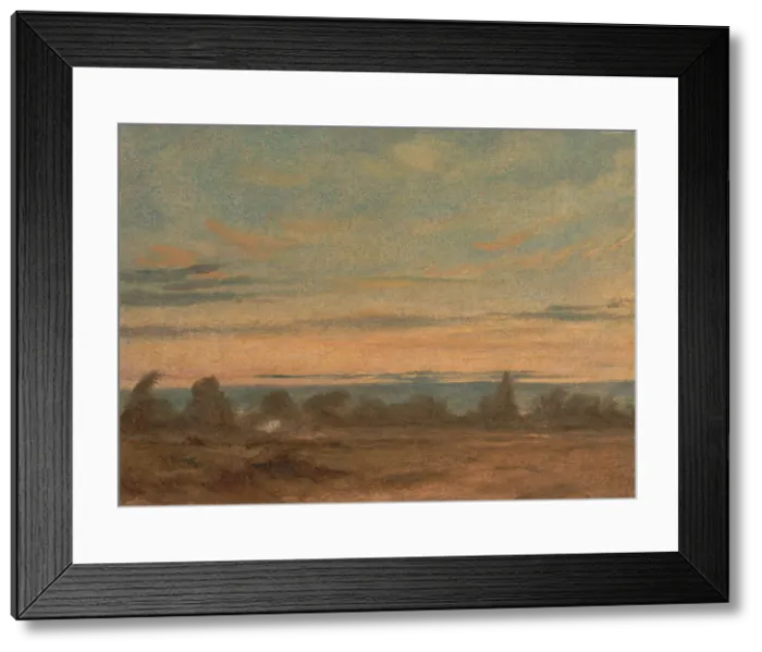 Framed Print : Summer - Evening Landscape, ca. 1825. Creator: John Constable Framed Print : Summer - Evening Landscape, ca. 1825. Creator: John Constable