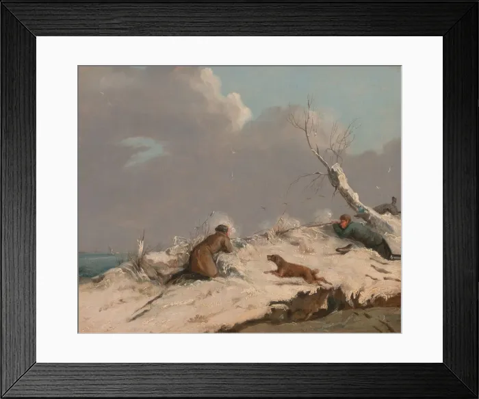Framed Print : Duck Shooting in Winter, ca. 1825. Creator: Henry Thomas Alken Framed Print : Duck Shooting in Winter, ca. 1825. Creator: Henry Thomas Alken