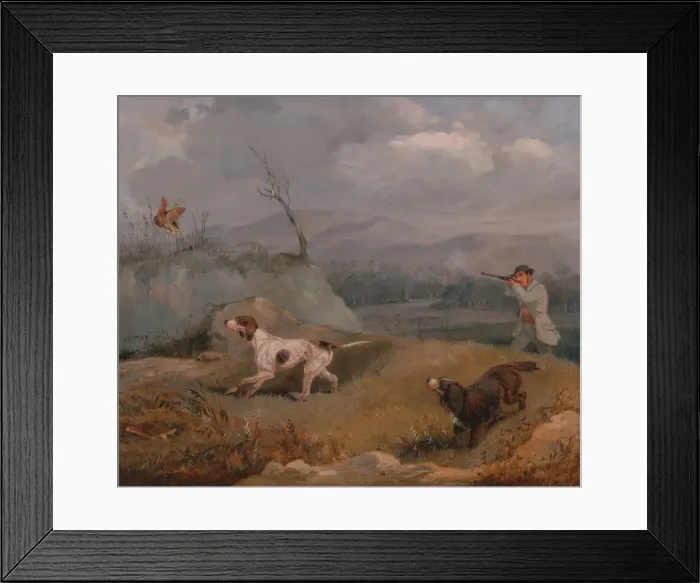 Framed Print : Grouse Shooting, ca. 1825. Creator: Henry Thomas Alken Framed Print : Grouse Shooting, ca. 1825. Creator: Henry Thomas Alken