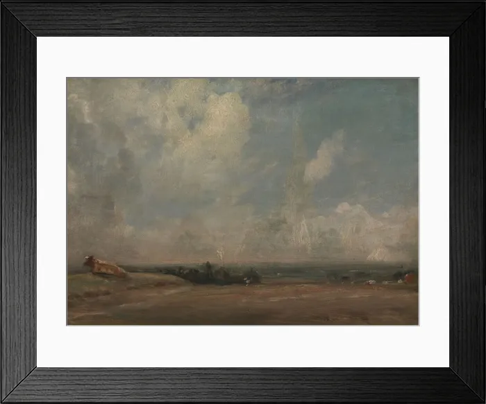 Framed Print : A View from Hampstead Heath(?), ca. 1825. Creator: John Constable Framed Print : A View from Hampstead Heath(?), ca. 1825. Creator: John Constable
