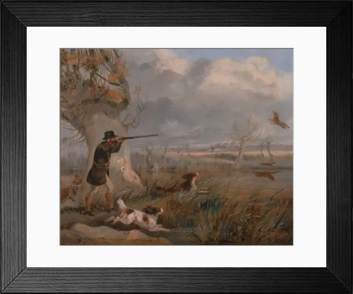 Framed Print : Duck Shooting, ca. 1825. Creator: Henry Thomas Alken Framed Print : Duck Shooting, ca. 1825. Creator: Henry Thomas Alken