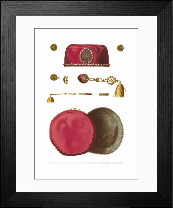 Framed Print : Cap of Tsarevich Dmitry. From the Antiquities of the Russian State, 1849-1853 Framed Print : Cap of Tsarevich Dmitry. From the Antiquities of the Russian State, 1849-1853