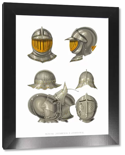 Lithuanian and Livonian helmets. From the Antiquities of the Russian State, 1849-1853