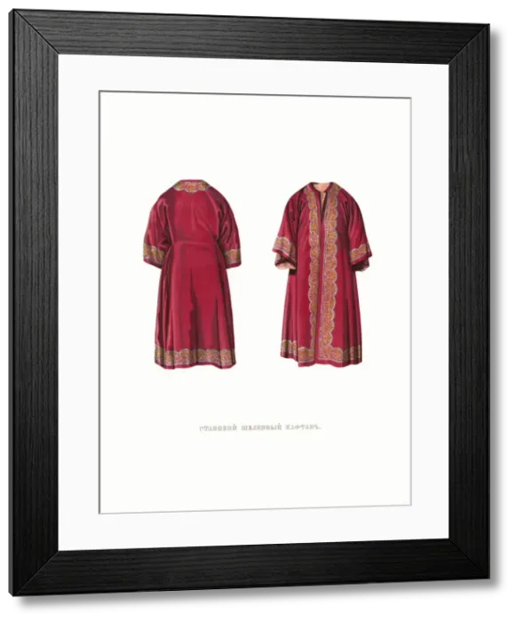 Framed Print : Silk caftan. From the Antiquities of the Russian State, 1849-1853 Framed Print : Silk caftan. From the Antiquities of the Russian State, 1849-1853