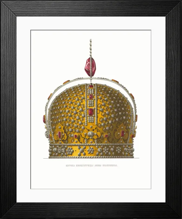 Framed Print : The Imperial Crown of Empress Anna Ioannovna, 1849-1853 Framed Print : The Imperial Crown of Empress Anna Ioannovna, 1849-1853